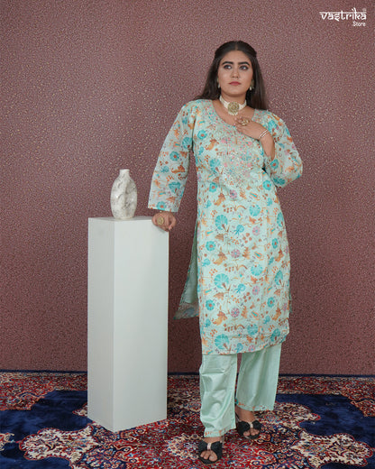Subtle Shine Straight Kurti Set
