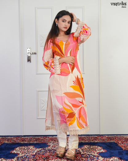 Paan Gala Elegance Kurti Set