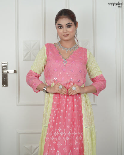 Mirror Work Frock Set