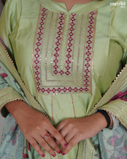 Border Bloom Frock Set