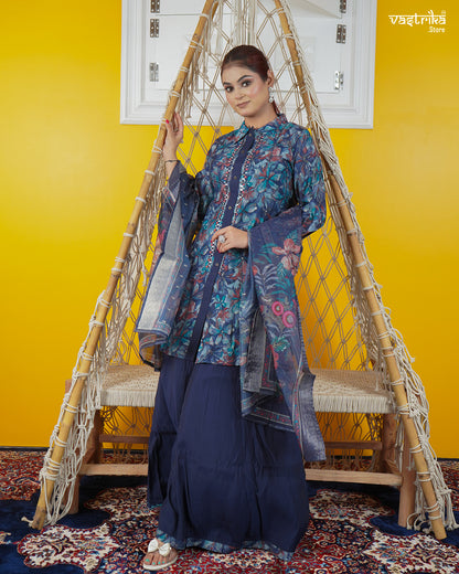 Trendy Short Kurti Palazzo Set