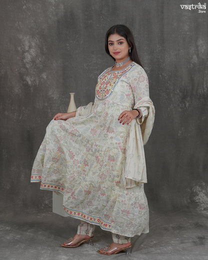 Thread Charm Printed Frock Set