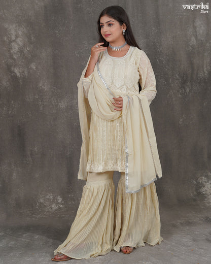 Noor-e-Chikan Sharara Set