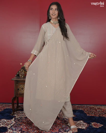 Nyra Cut Kurti Set with Sequin Detailing
