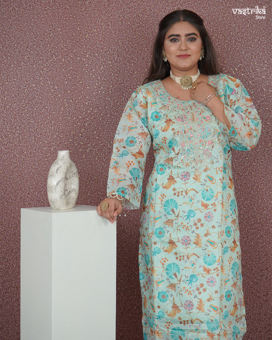 Subtle Shine Straight Kurti Set