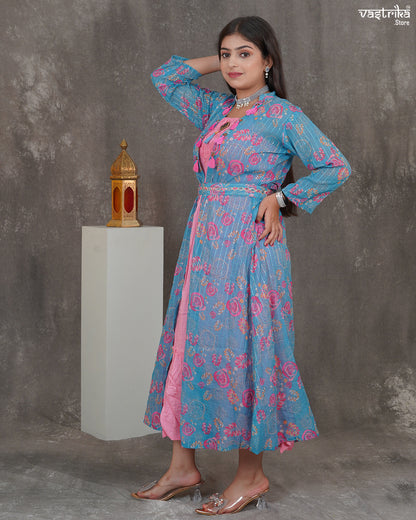 Belted Bloom Frock Set