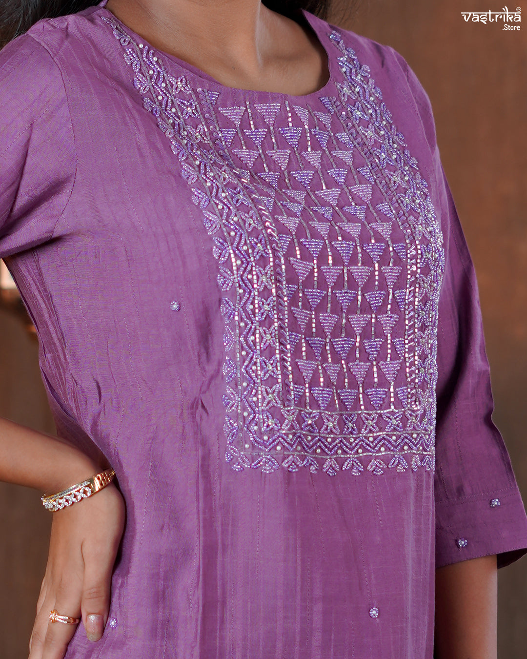 Cotton Kurti Set with Katdana & Handwork with Organza Dupatta