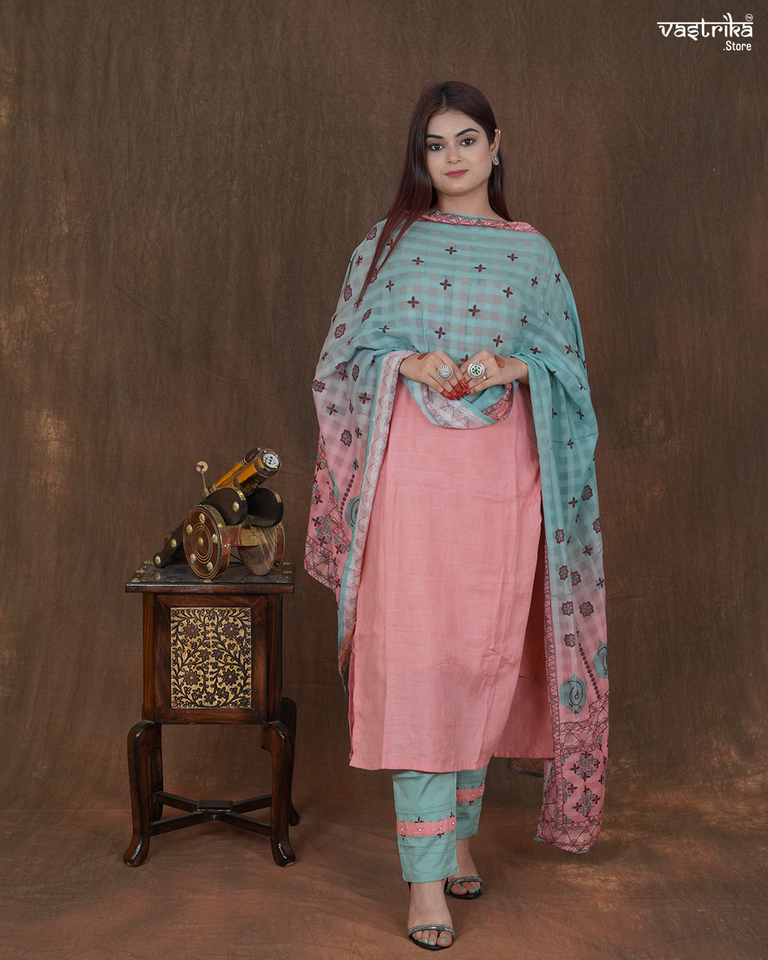 Meher Gath Kahdaai Kurti Set with Printed Dupatta