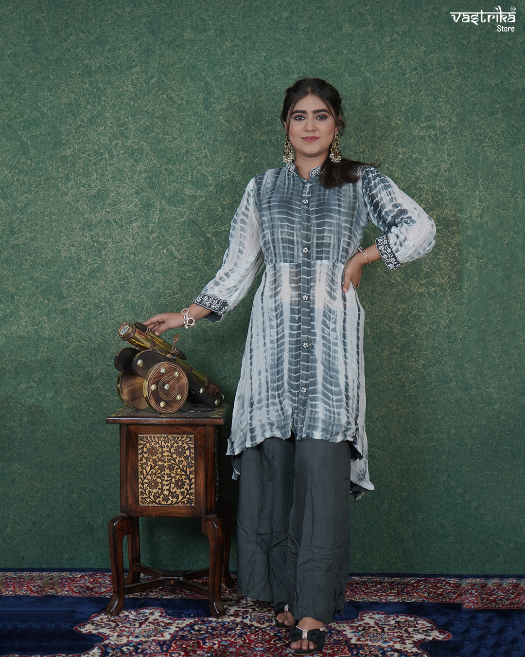 Shibori Print Coord Set with Hand Detailing