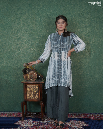 Shibori Print Coord Set with Hand Detailing