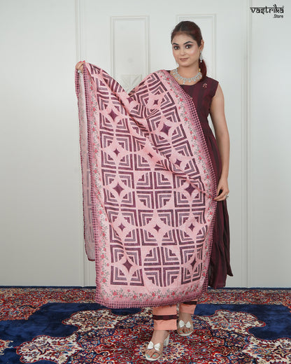 Contrast Charm Kurti Set