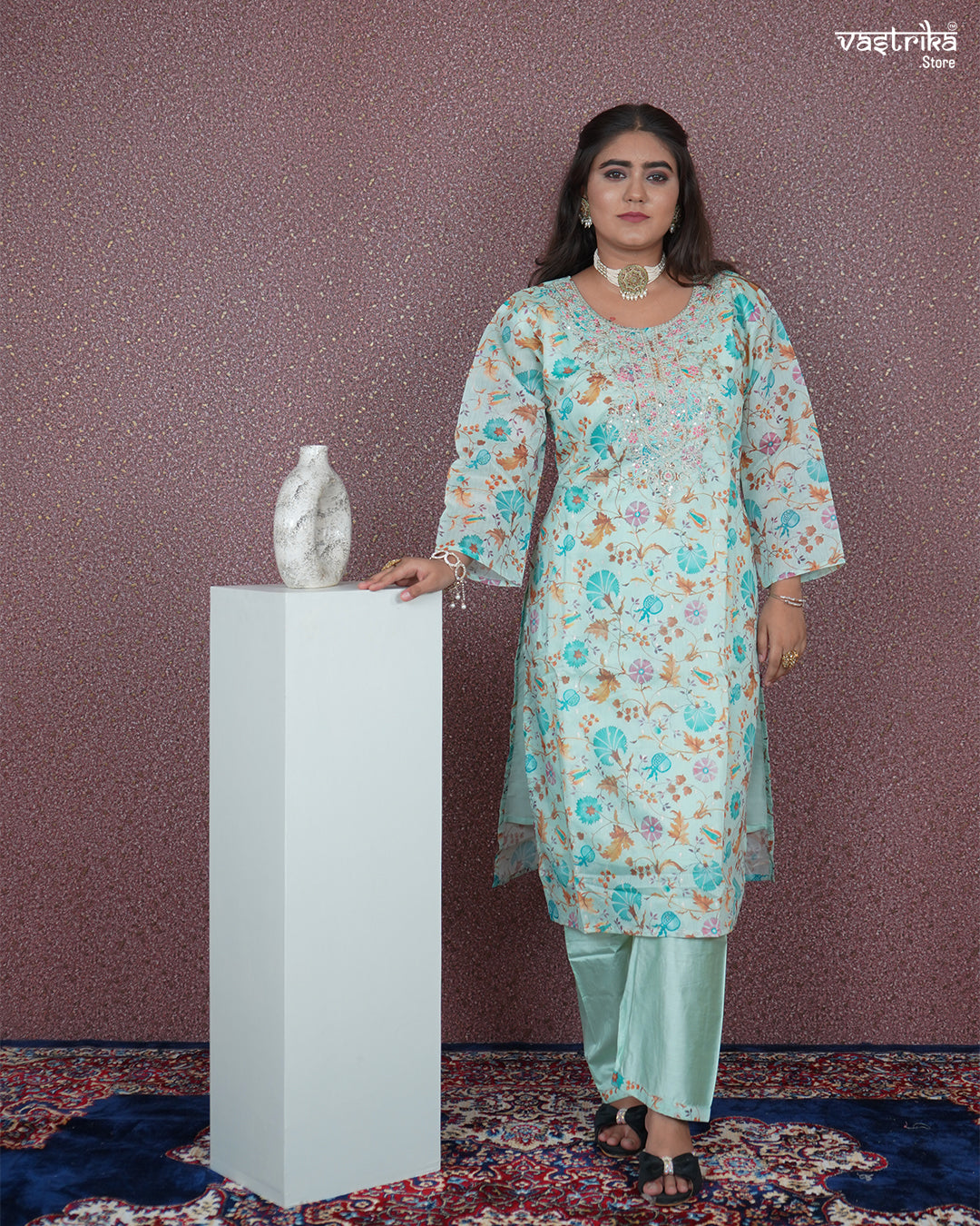 Subtle Shine Straight Kurti Set