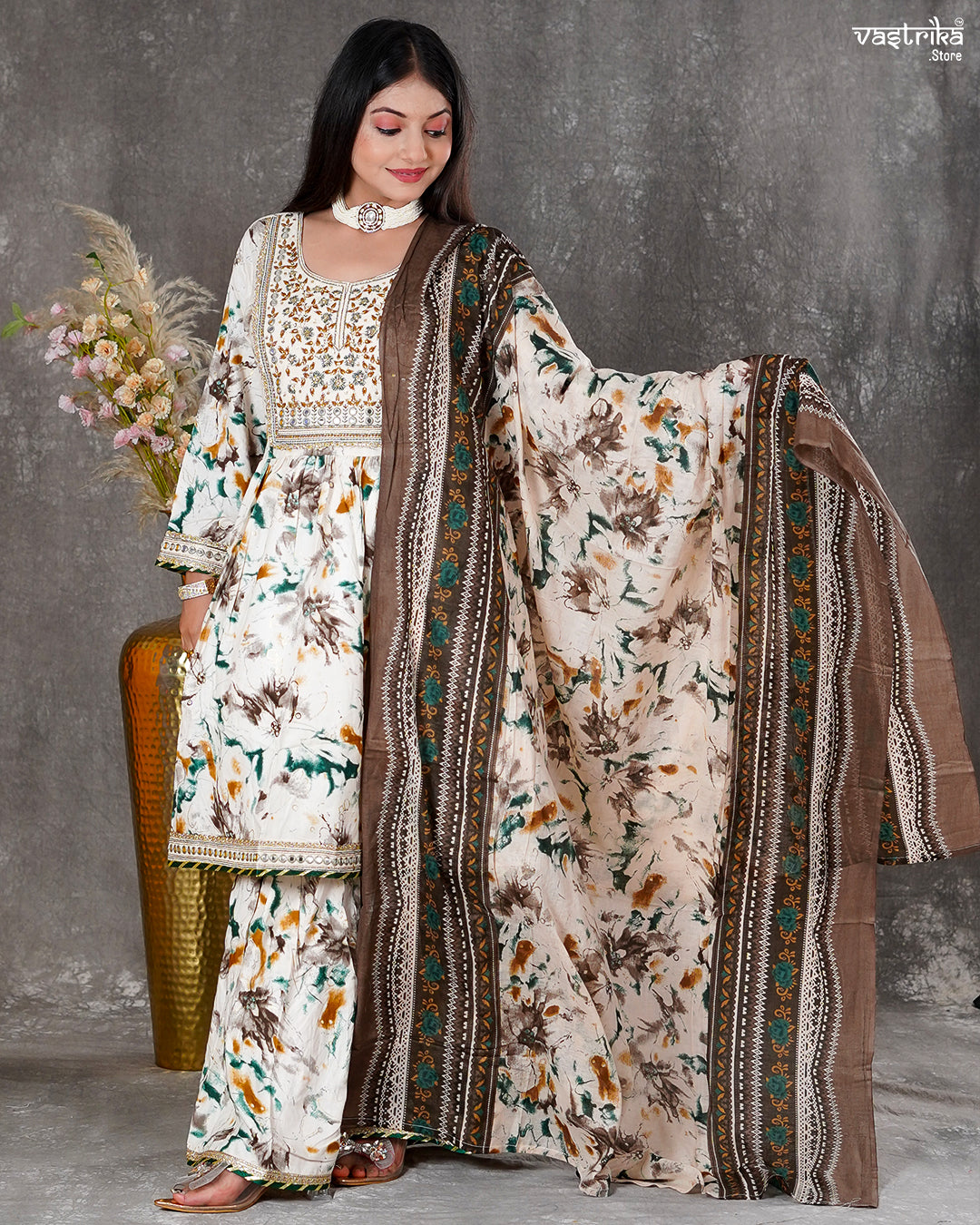 Ryon Cotton Kurti with Sharara & Dupatta