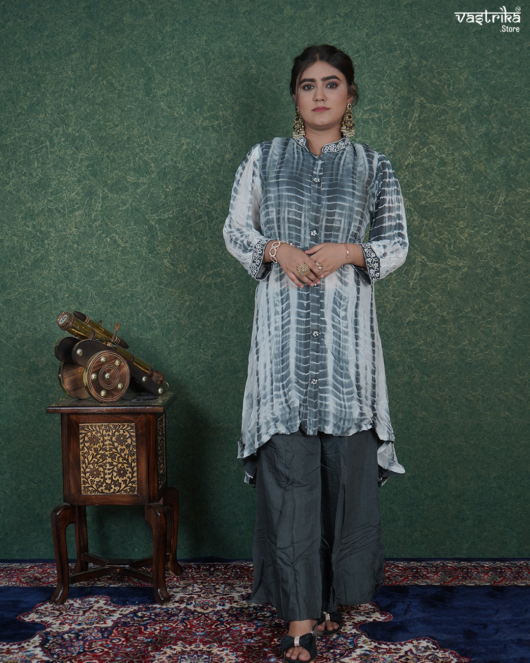 Shibori Print Coord Set with Hand Detailing