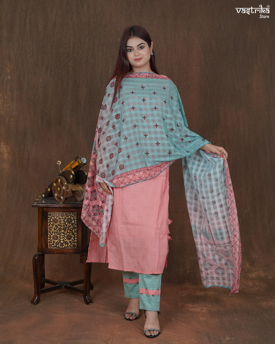Meher Gath Kahdaai Kurti Set with Printed Dupatta