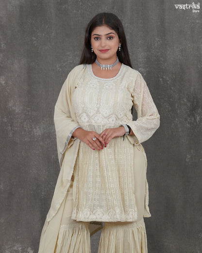 Noor-e-Chikan Sharara Set