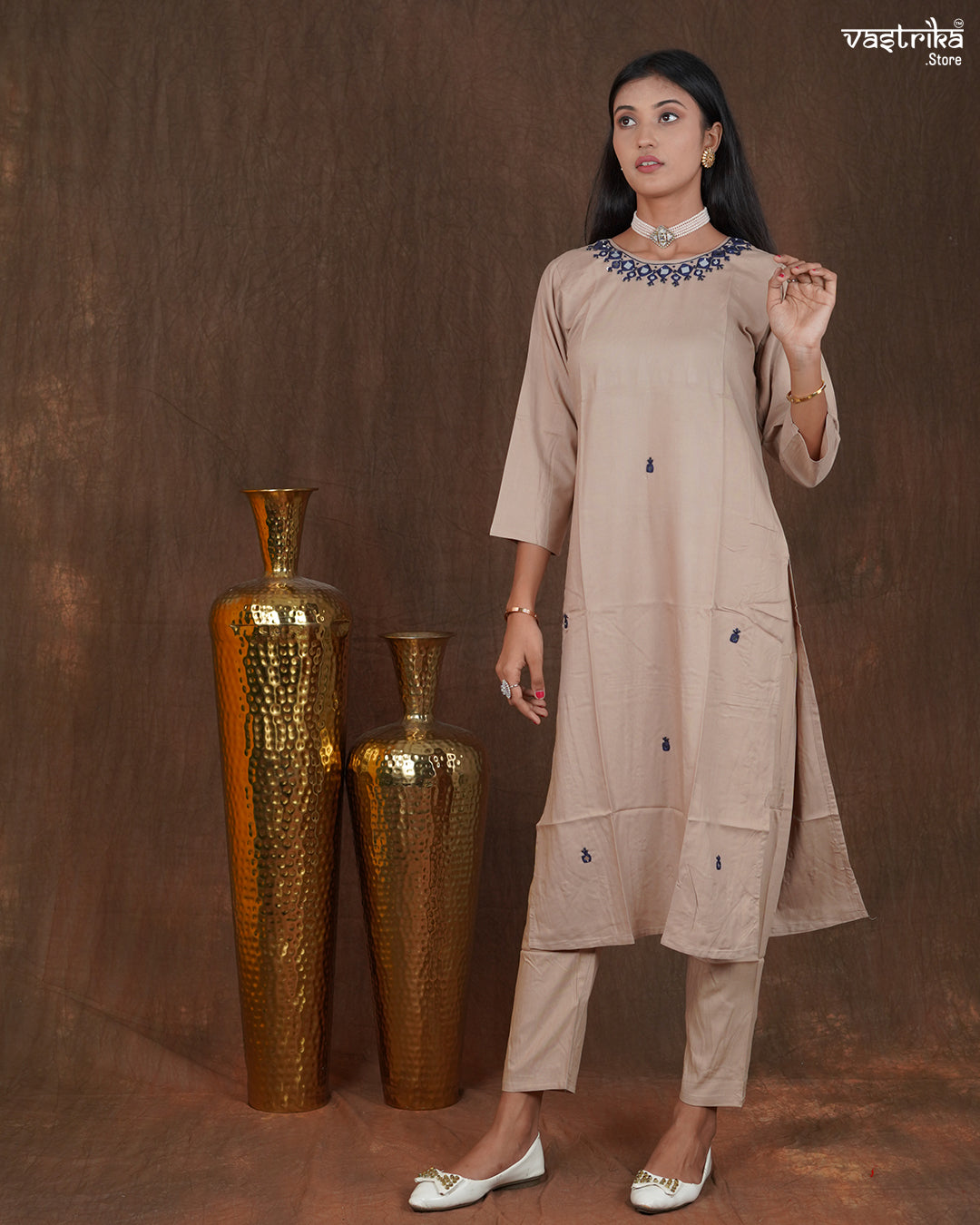 Noor Mirror Work Kurti Set