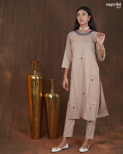 Noor Mirror Work Kurti Set