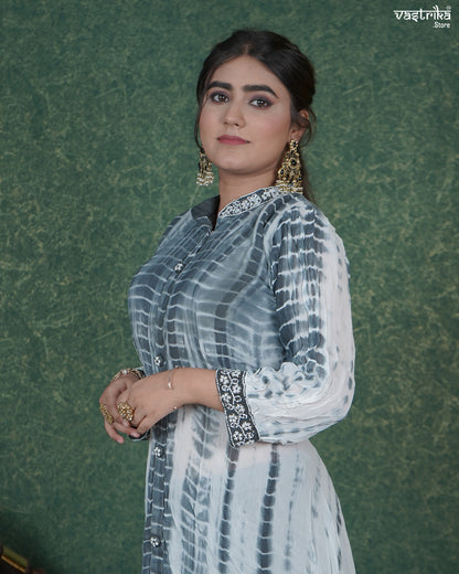 Shibori Print Coord Set with Hand Detailing