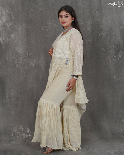 Noor-e-Chikan Sharara Set