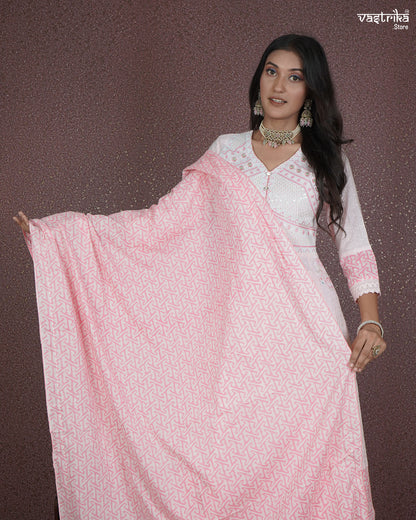 Resham Embellished Frock Suit Set