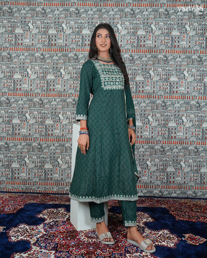 Resham Embroidered Kurti Set
