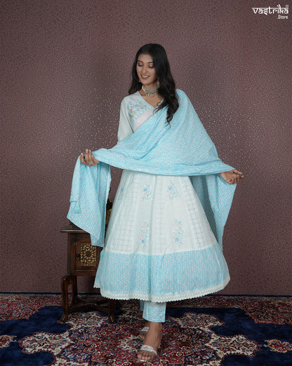 Graceful Resham Detailed Frock Ensemble