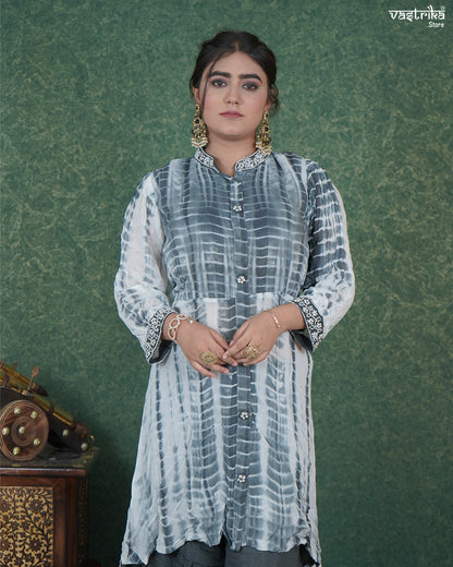 Shibori Print Coord Set with Hand Detailing