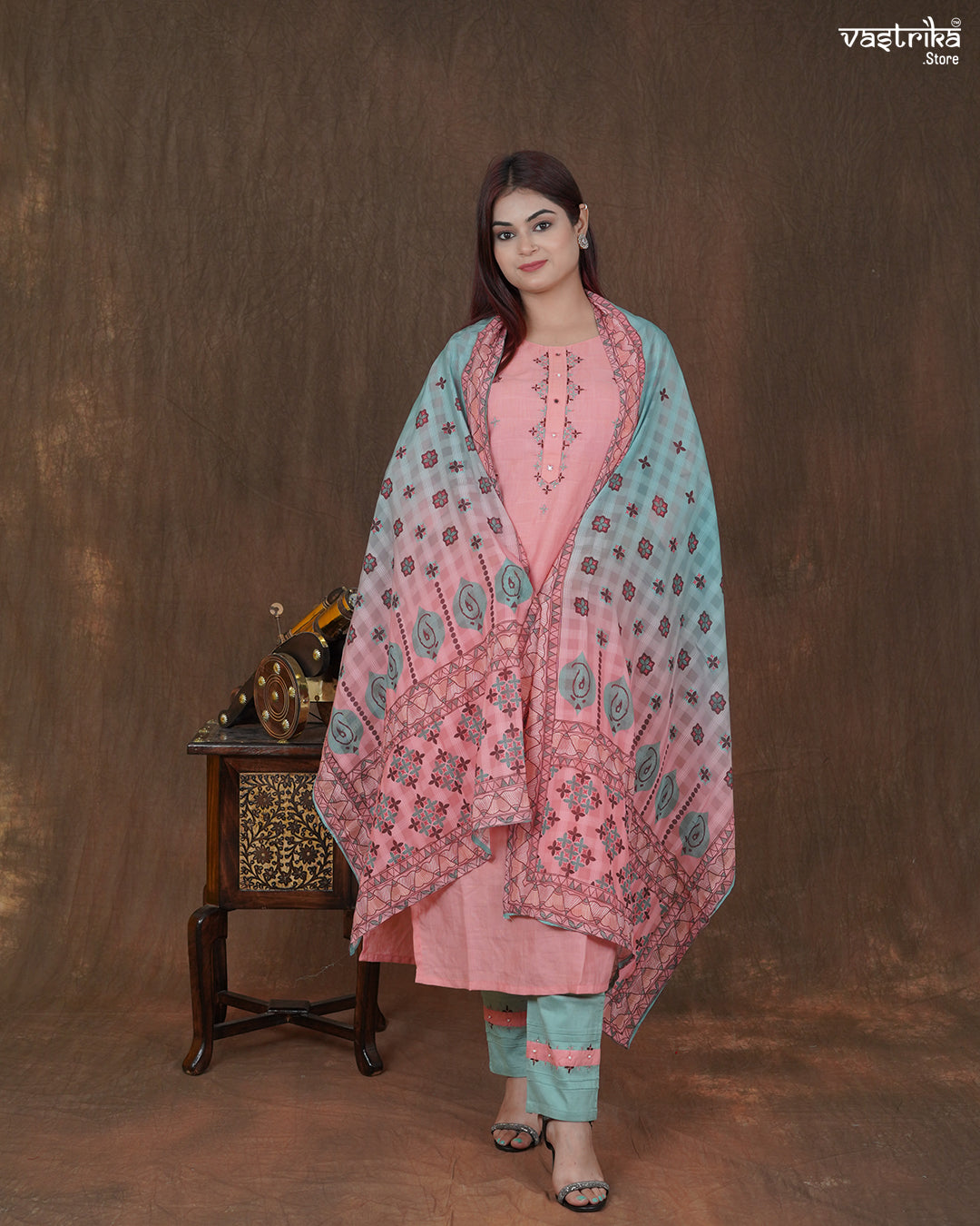 Meher Gath Kahdaai Kurti Set with Printed Dupatta
