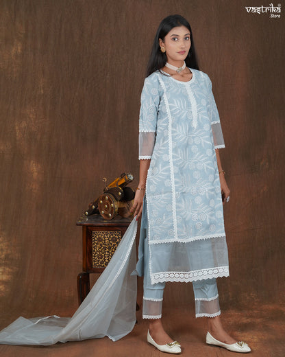 Pista Roman Silk Pakistani Work Suit Set