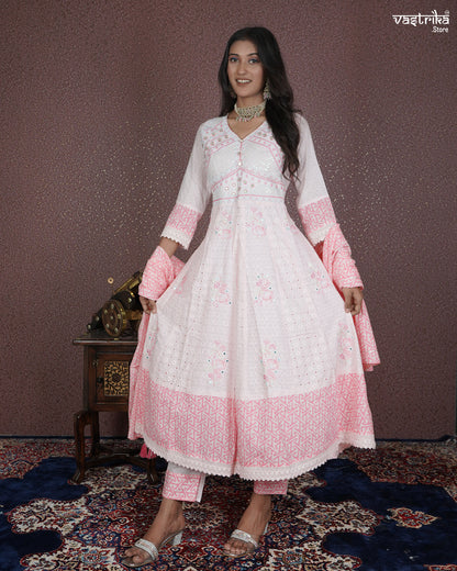 Resham Embellished Frock Suit Set